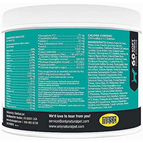 Natural Dog Vitamin Chews 60 Chews J279