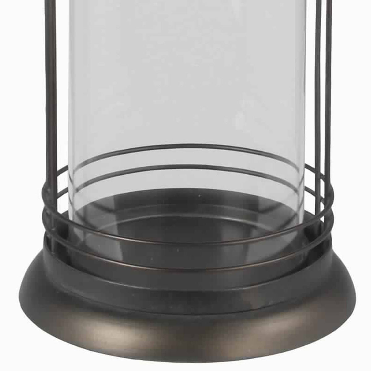 Bronze Metal Glass Candle Lantern V586044