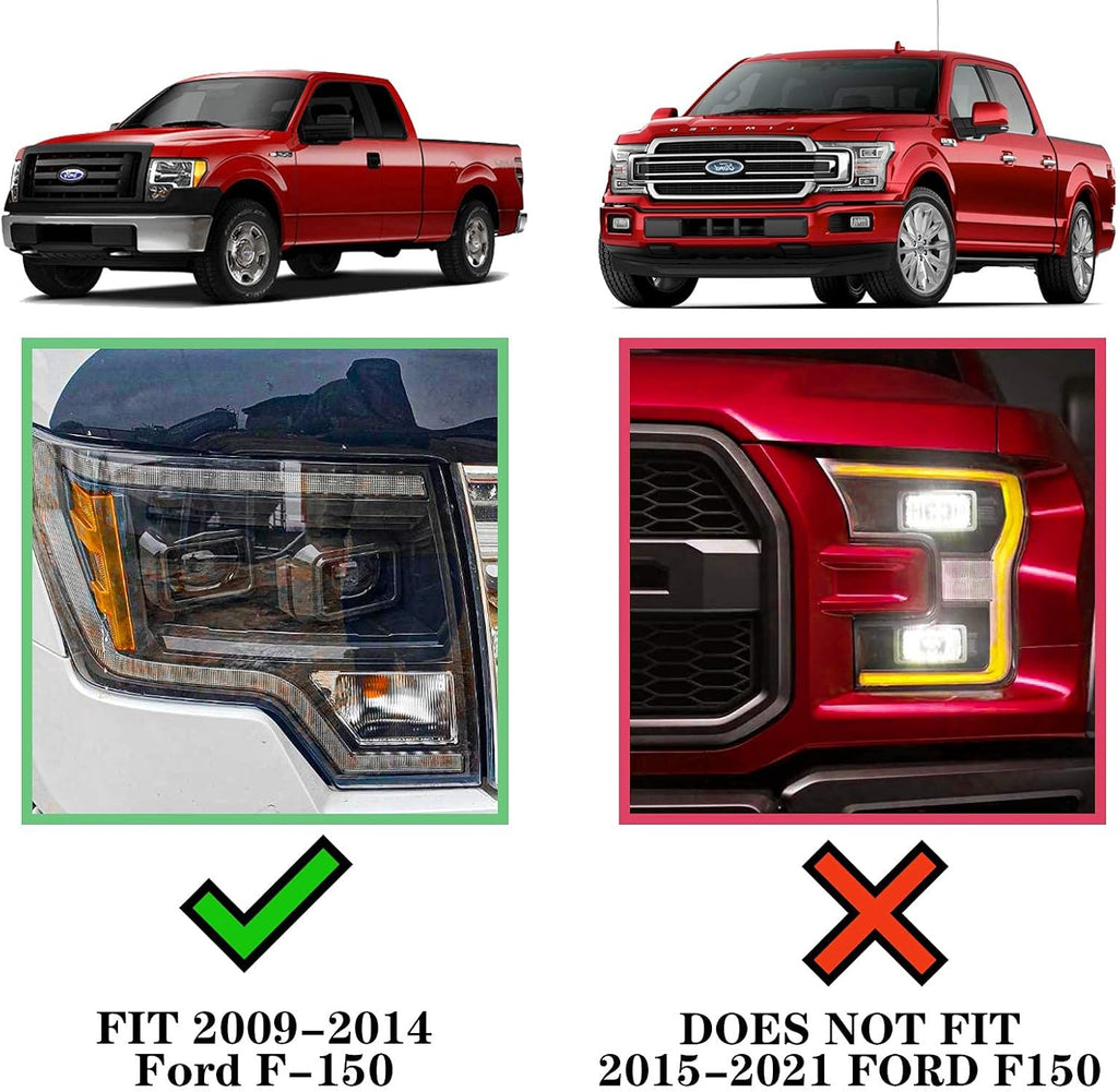 Black 6 Inch Running Board for Ford F-150 Crew Cab M4423
