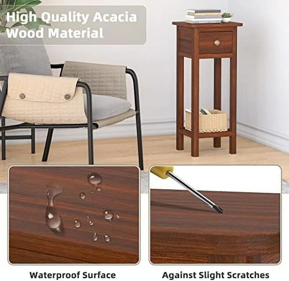 Narrow End Table with Drawer W960986