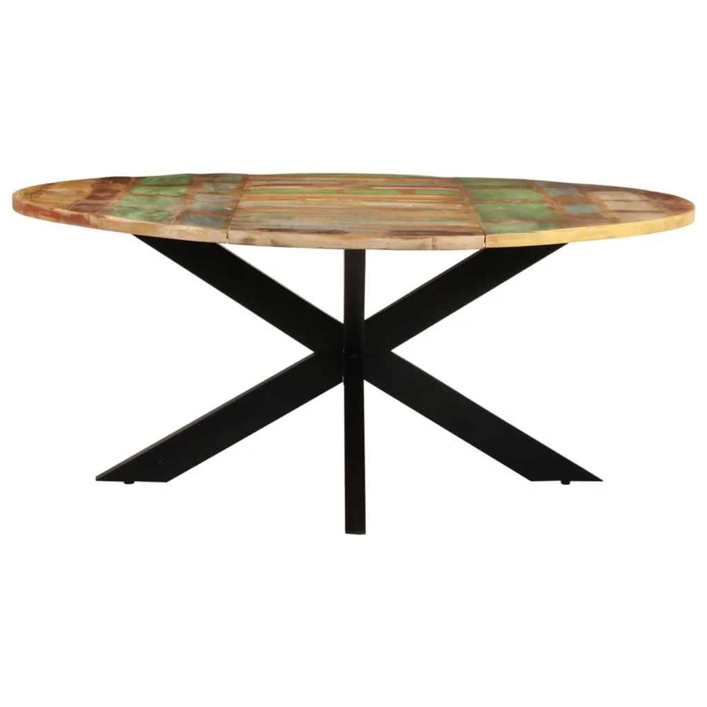 Round Solid Reclaimed Wood Dining Table W969619