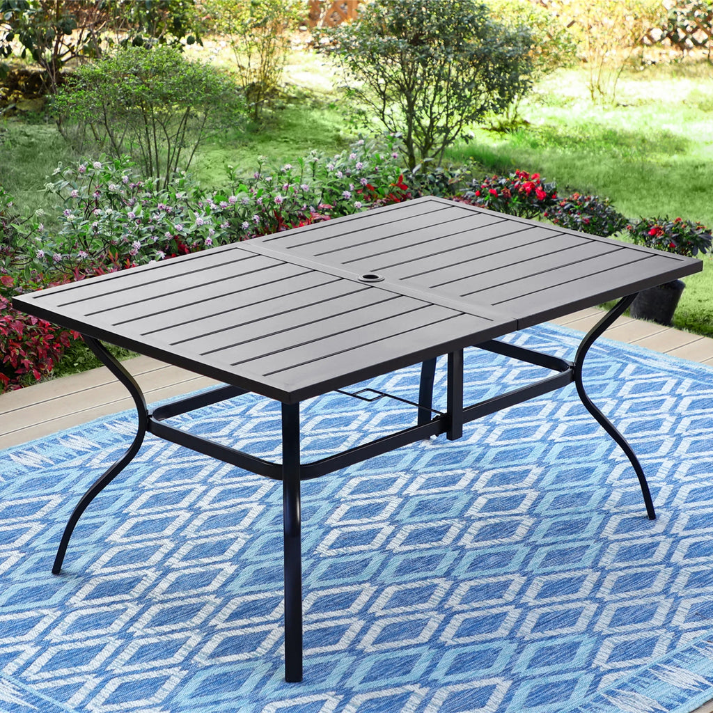 7-Piece Outdoor Dining Set for 6-Person Black G568010