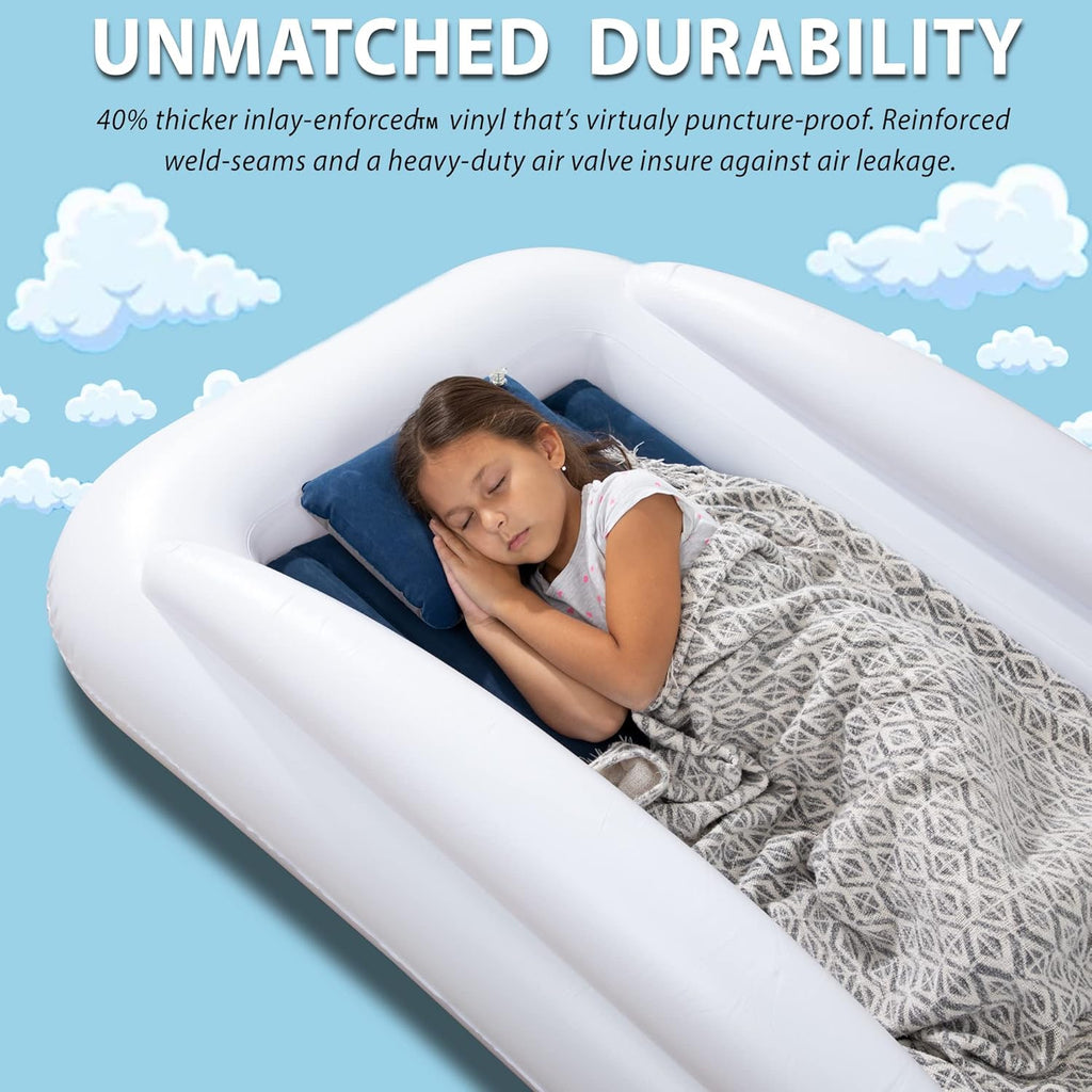 Portable Inflatable Toddler Travel Bed with Safety Bumper Sides Pack of 2 V4849