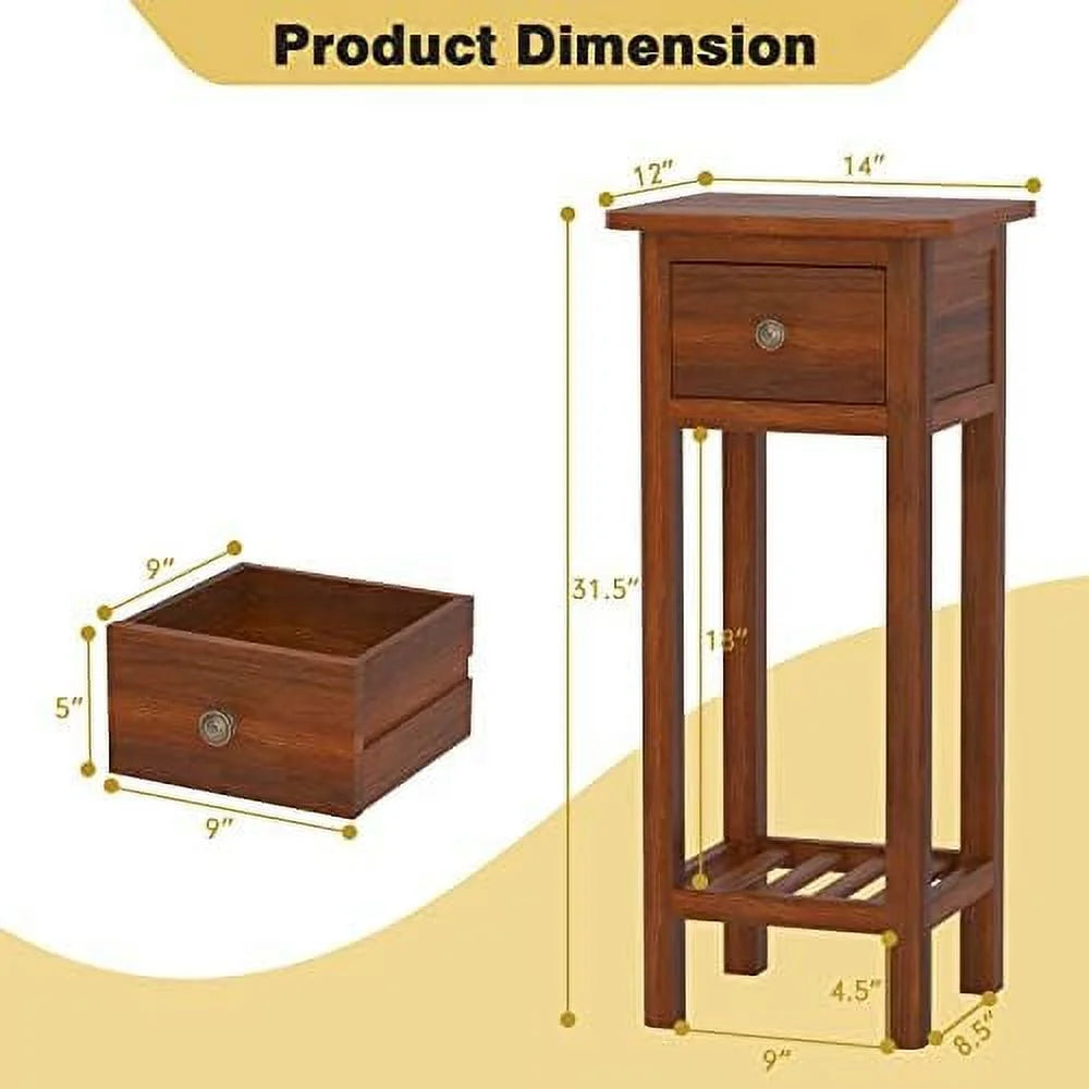 Narrow End Table with Drawer W960986