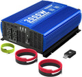 3000W Pure Sine Wave Power Inverter 12V DC to 110V AC with 4 AC Outlets 2 USB Ports N8966