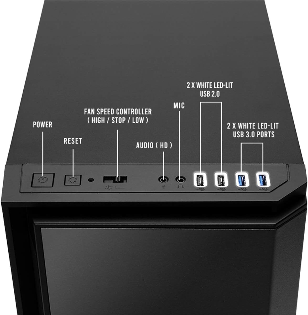 Mid-Tower PC Computer Case with Sound Dampening Panels C2593