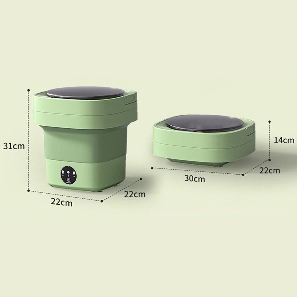 Portable Mini Folding Washing Machine 8L Green Z86425