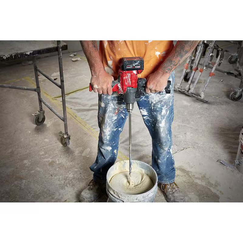 18V Lithium-Ion Brushless Cordless Drywall Screw Gun Kit with Mud Mixer Y6409