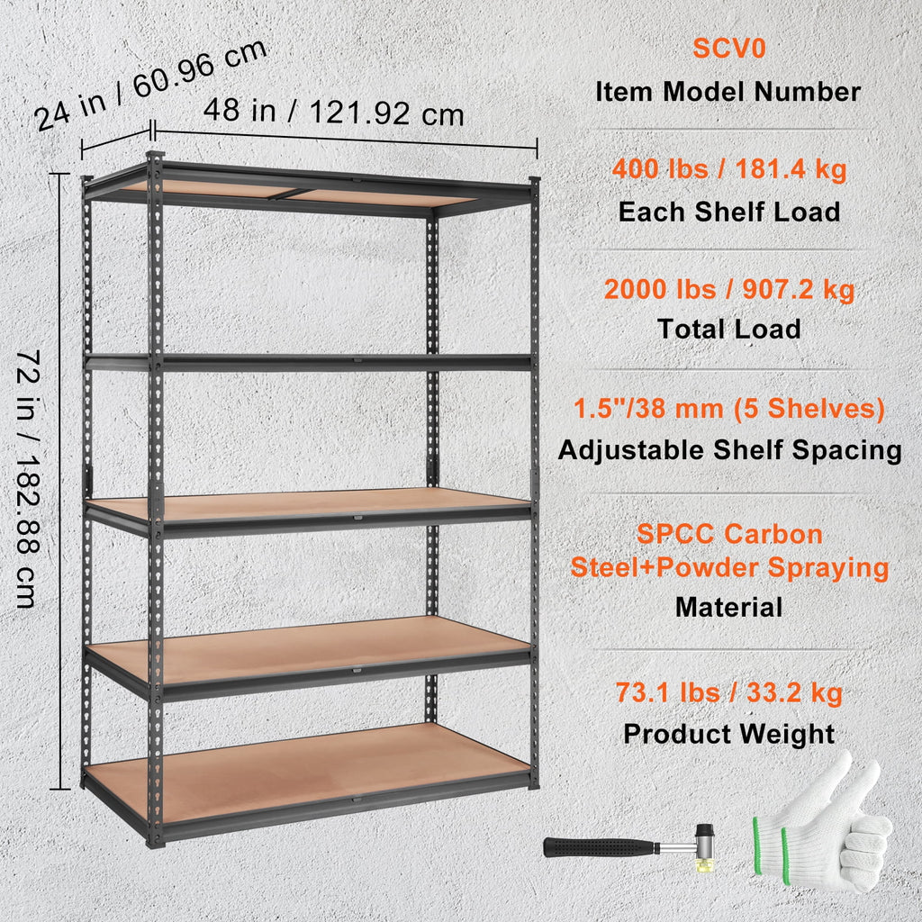 5-Tier Adjustable Storage Shelving Unit K7300