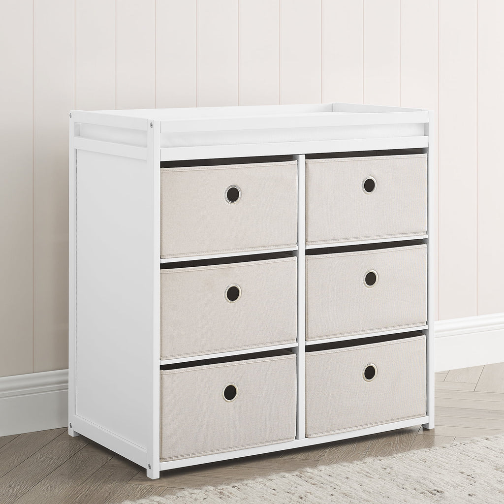 Changing Table with Fabric Bins B72976
