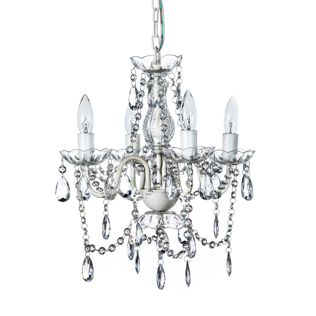 Clear 4 Light Acrylic Crystal Chandelier N569