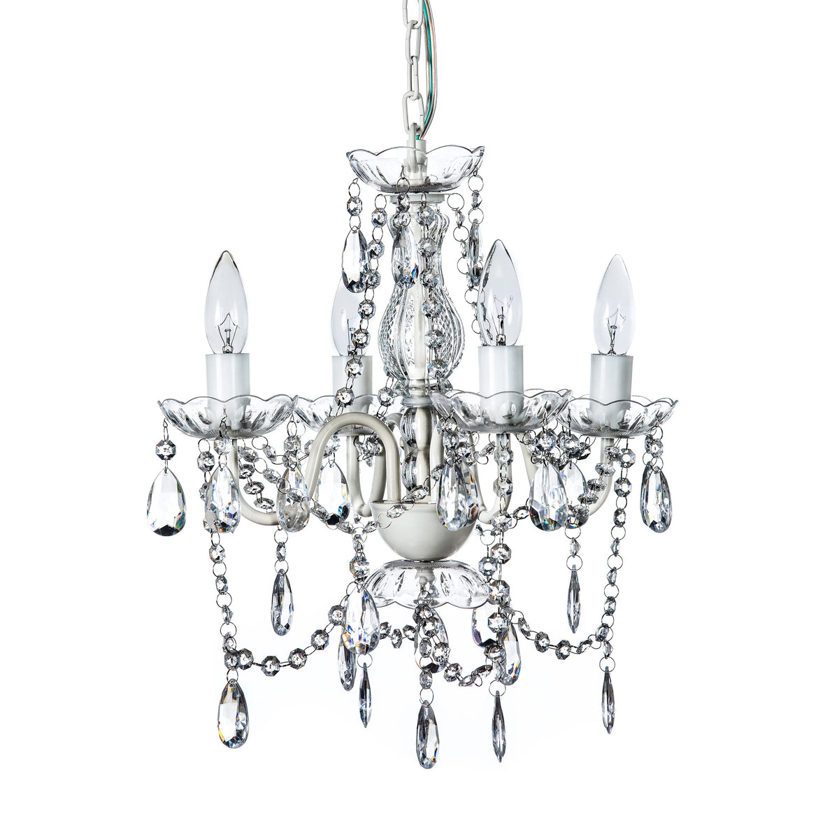 Clear 4 Light Acrylic Crystal Chandelier N569