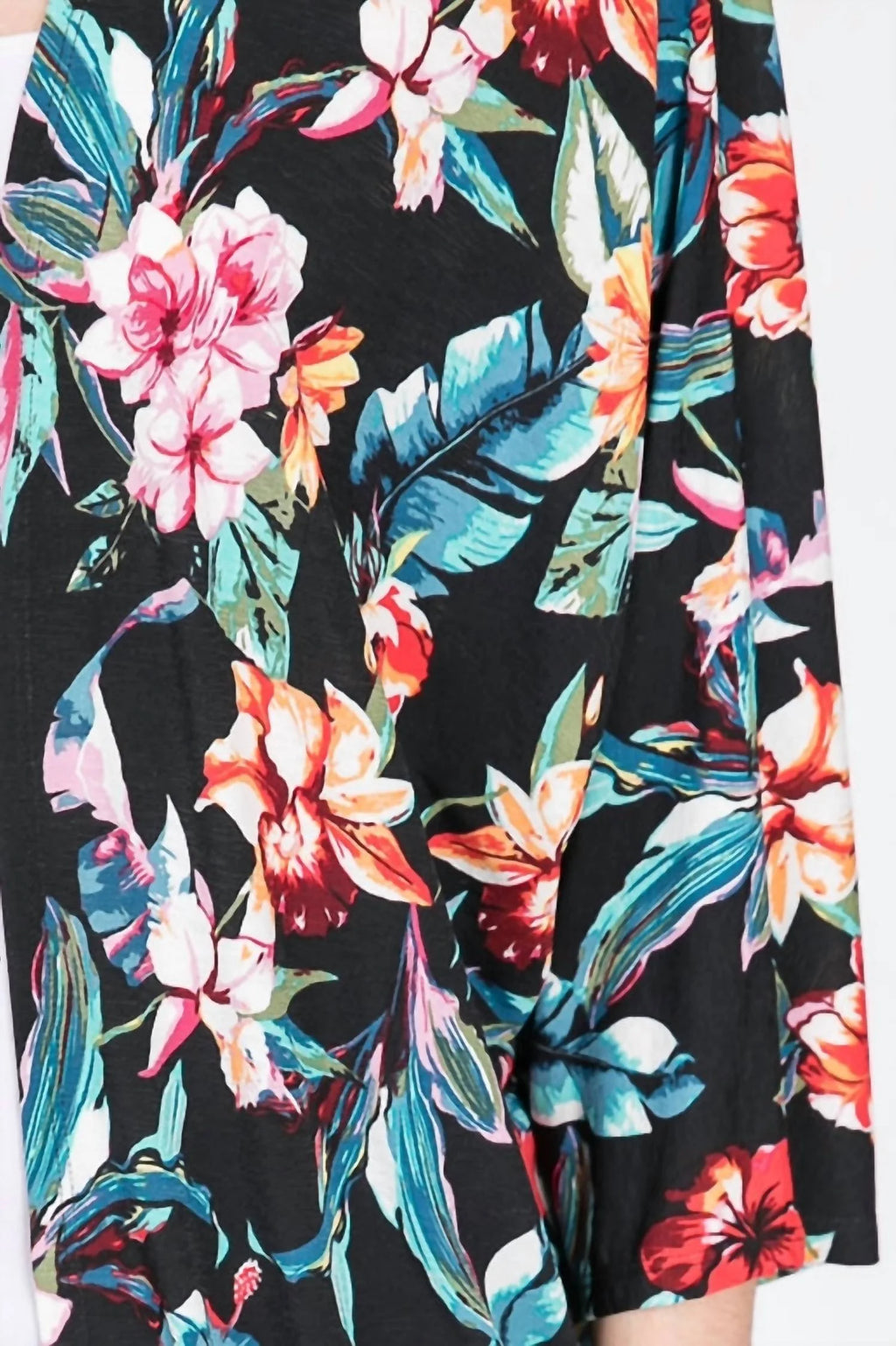 Tropical Plants Floral Cardigan P12265