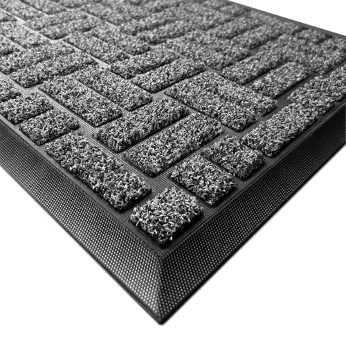 Yellow 36x17 Inches Non-Slip Low-Profile Front Door Mat L95513
