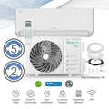 12,000 BTU 22 SEER2 Ductless Mini-Split Inverter Air Conditioner Heat Pump Full Set 110V N1500