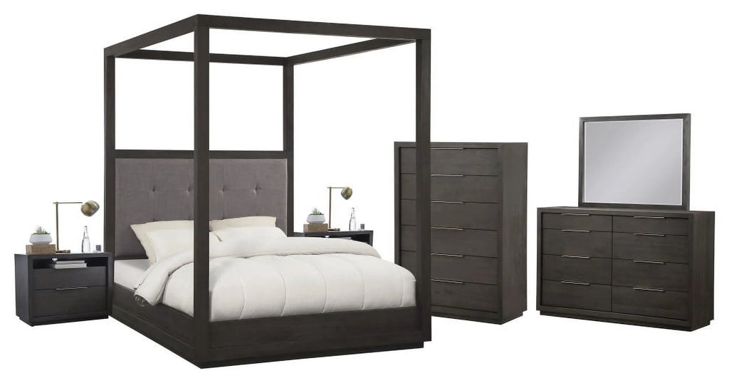 6 Piece Cal King Canopy Bedroom Set With Chest M97055