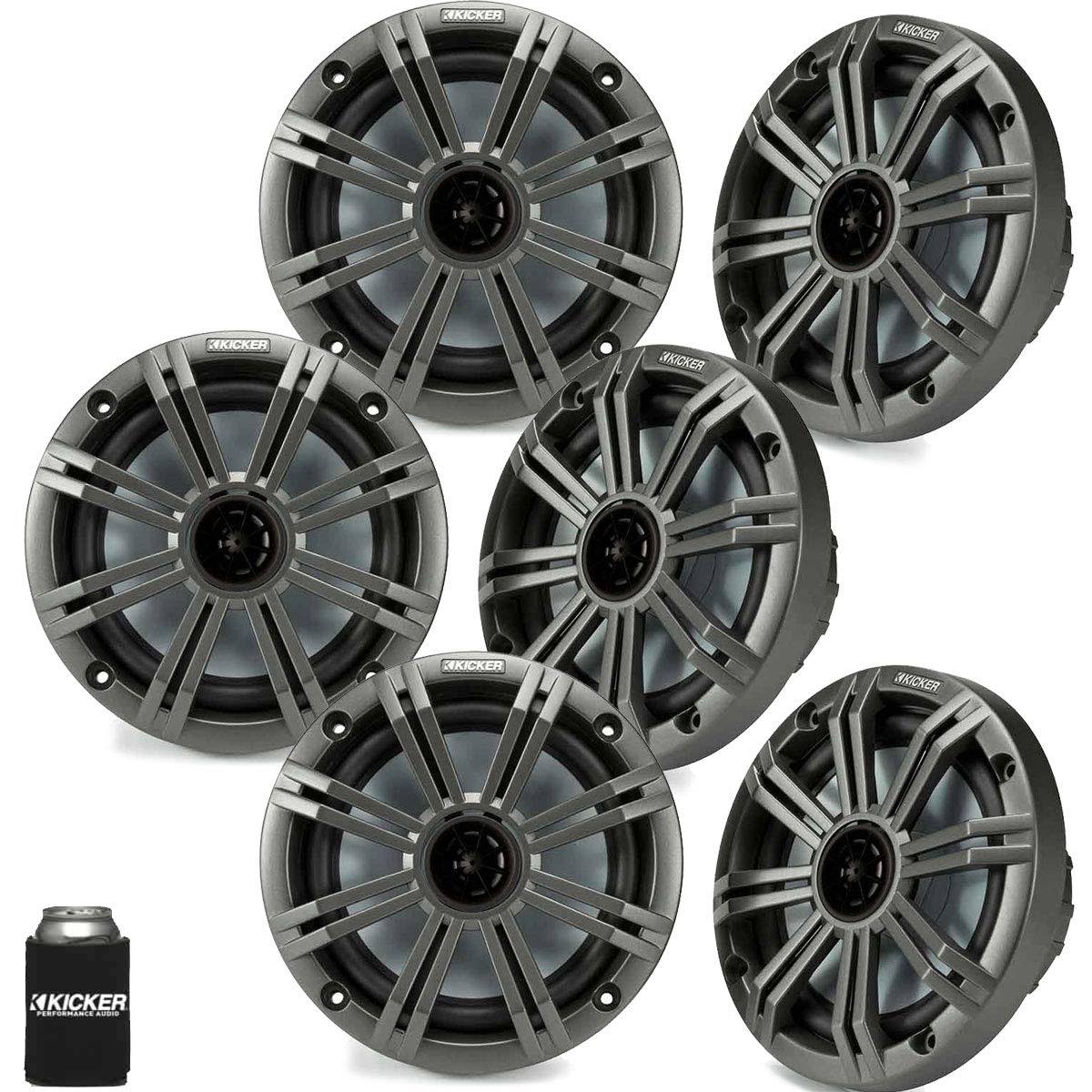 6.5" Charcoal Marine Speakers 3 Pairs E121