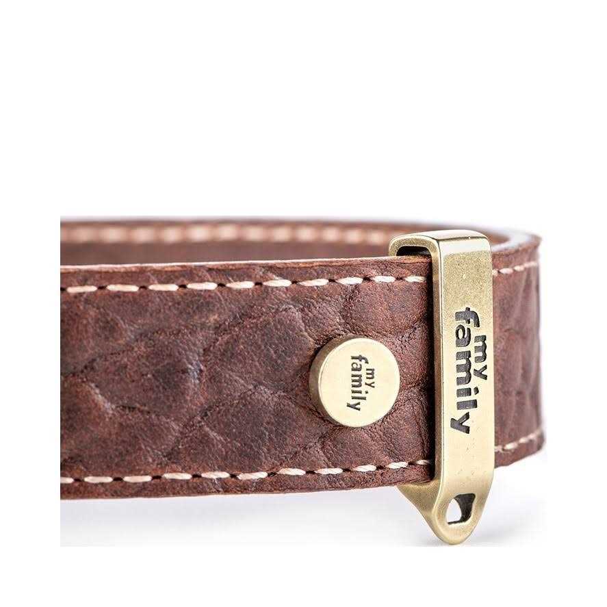 Genuine Embossed Italian Leather Dog Collar F626255