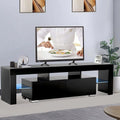 Black Particle Board TV Stand with 1 Drawer Q7349