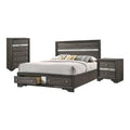 Gray Wood 3-Piece Bedroom Set King Z59677
