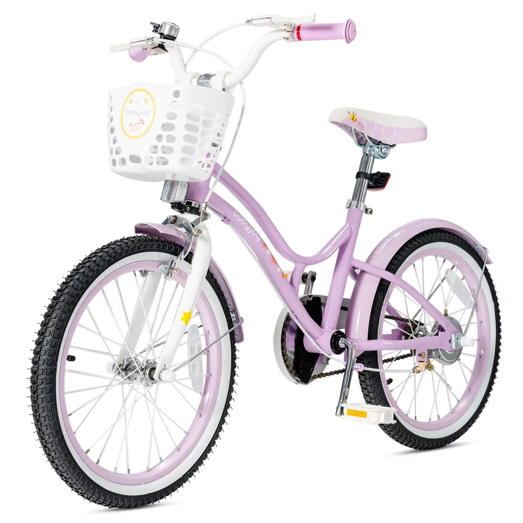 Purple Kids Bike with Training Wheels B95732