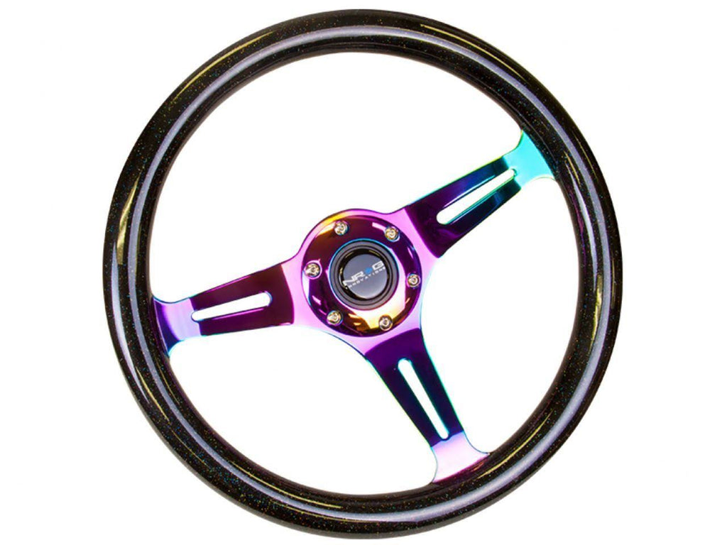 Wood Grain 3-Spoke Steering Wheel C4446