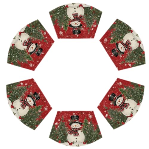 Snowman Cardinals Trees Christmas Placemats Set of 4 M19693