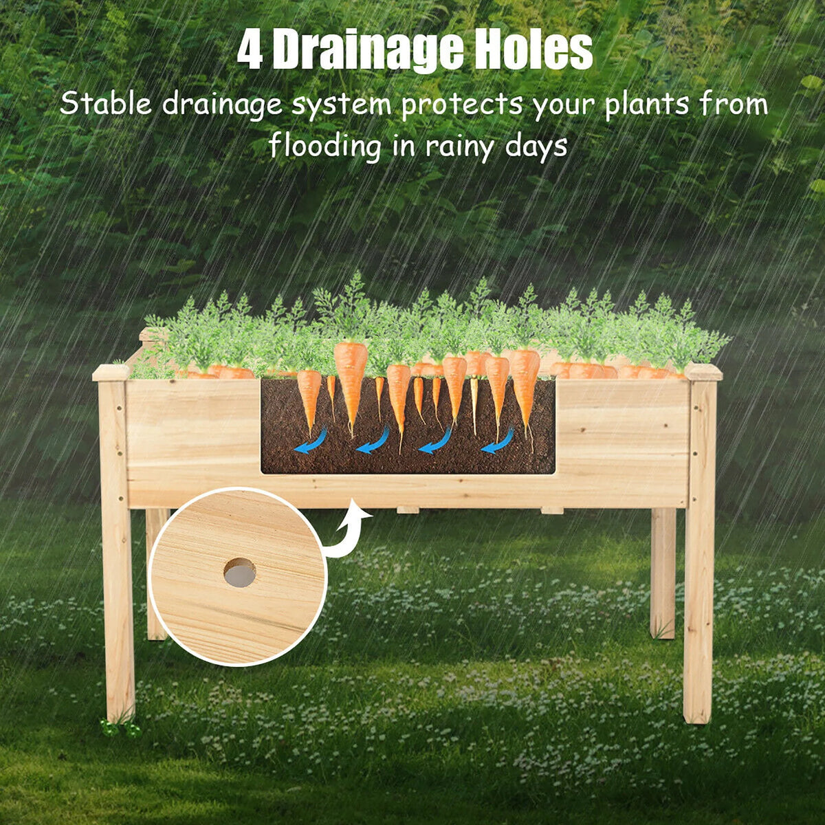 Wooden Raised Garden Bed T553