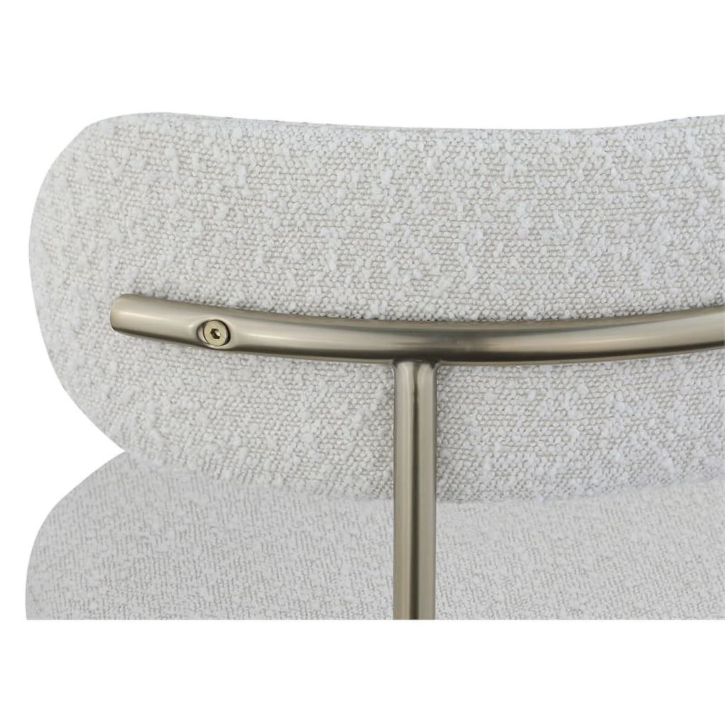 Cream Boucle Fabric Dining Chair X4589