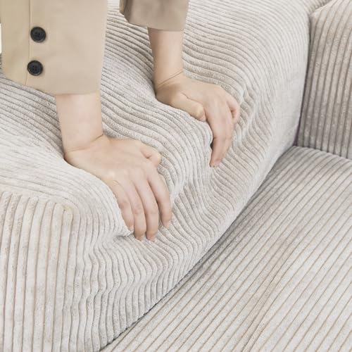 Oversized Corduroy 3 Seater Sectional Sofa U7972