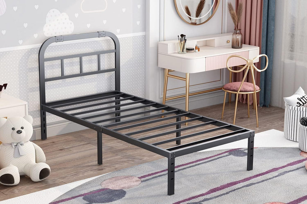 14” Heavy Duty Metal California King Bed Frame with Headboard C7817