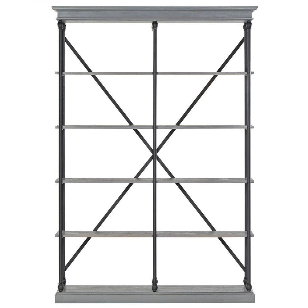 Gray Metal 5-Shelf Etagere Bookcase I648880
