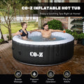 4 Person 6ft Inflatable Hot Tub Pool with Massage Jets H935012