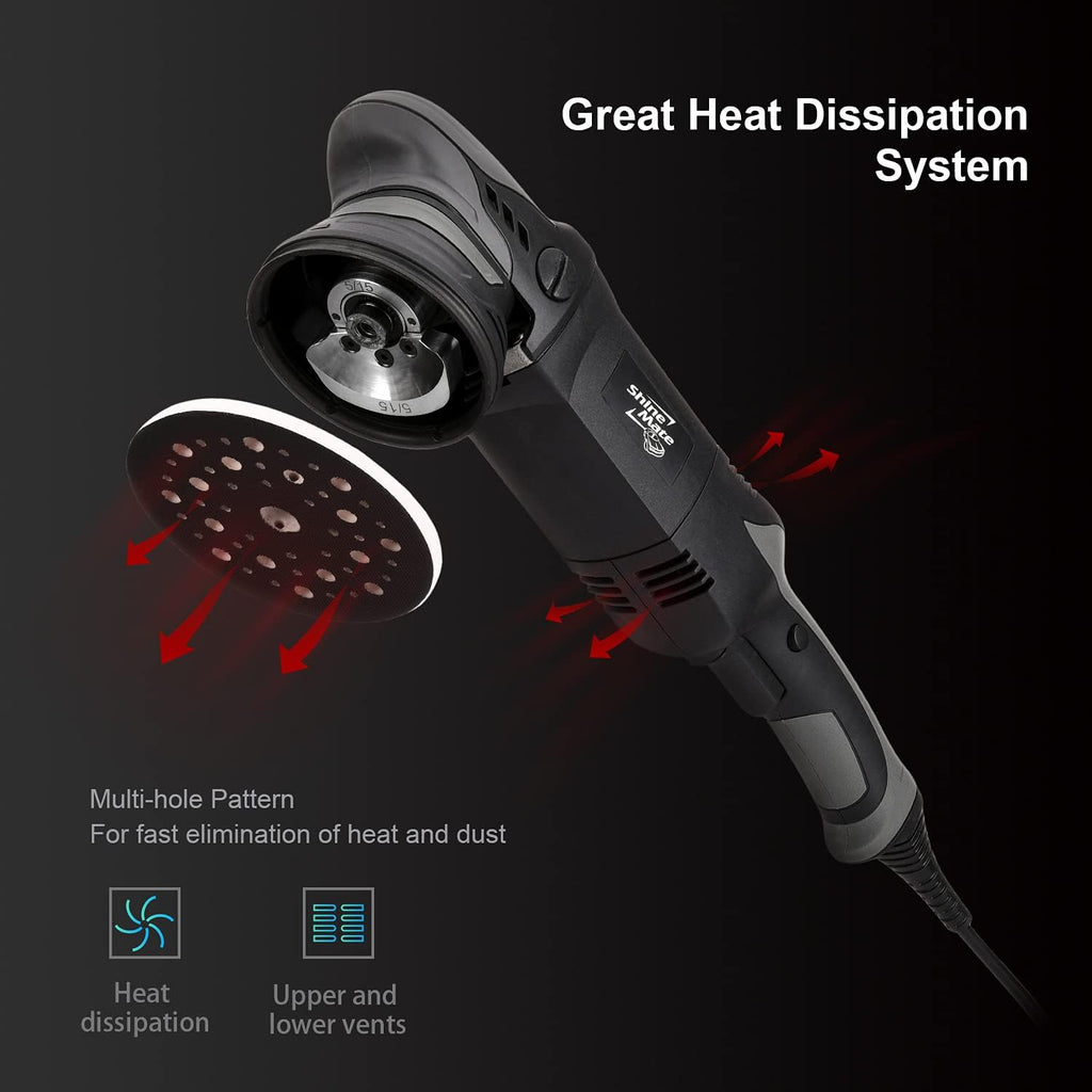 6 Inch Corded Dual Action Polisher with 4 Polish Pads I345347