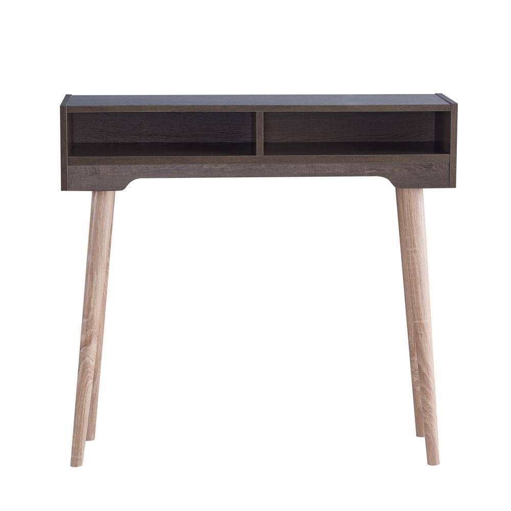 36 in. Weathered Walnut Storage Console Table P673