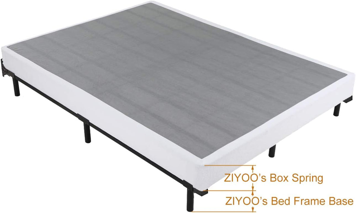 Adjustable Metal Bed Frame with 9-Leg Support T245595