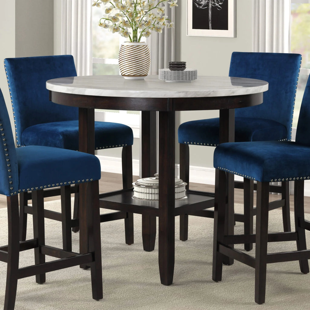Round Faux Marble Counter Table H8767