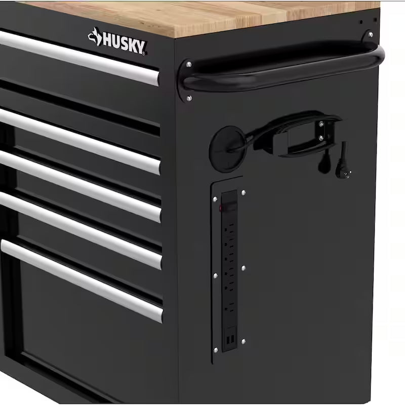 46 in. Gloss Black Mobile Workbench Cabinet B529191