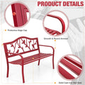 50” Outdoor Metal Patio Garden Bench L881