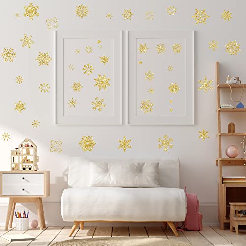 9 Sheets Snowflake Wall Decal Silver Window Clings Removable Stickers U965