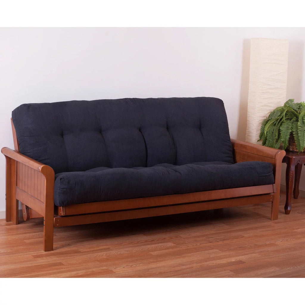 Black Full Size Twill Futon Mattress S65887