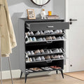 Gray 2 Flip Drawers Shoe Cabinet F22340