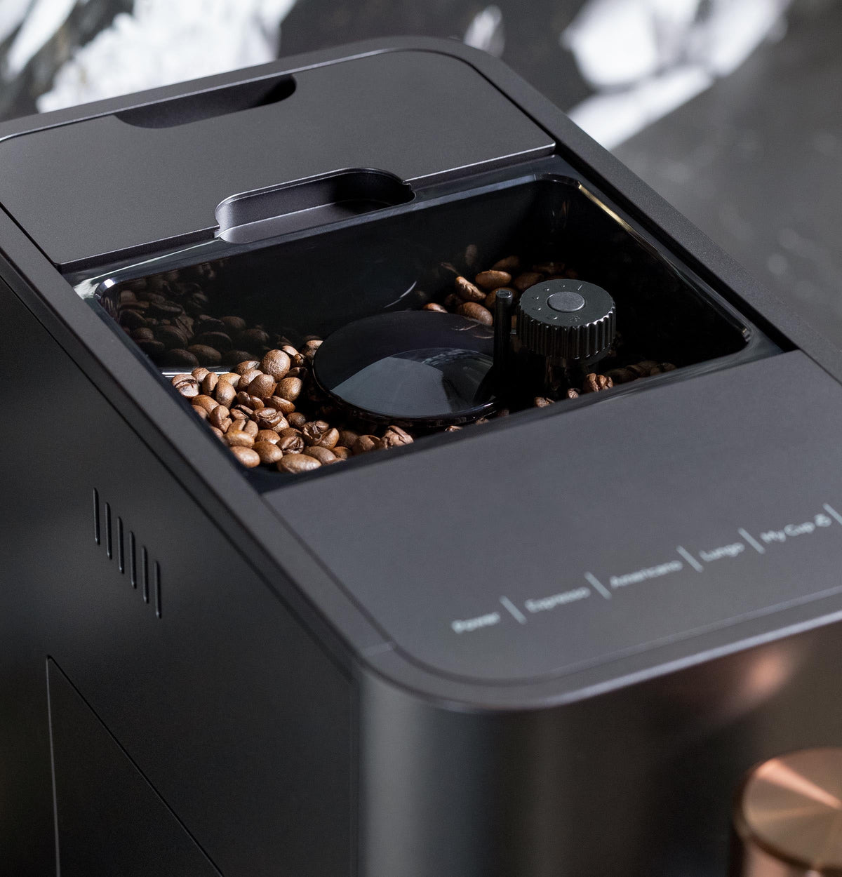 Automatic Espresso Machine with Milk Frother and Bean Grinder, Matte Black, 1.2 Liter T271