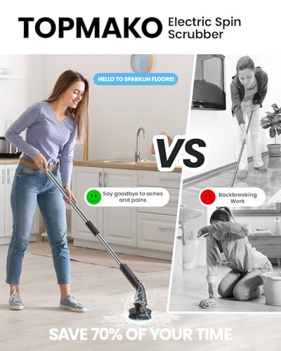 Cordless Electric Spin Scrubber with 7 Brush Heads D174111