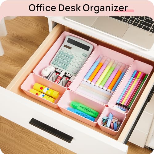 Clear Plastic 44 Pcs Drawer Organizer Set W2549