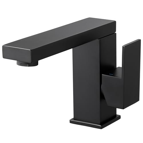 Matte Black Stainless Steel Swivel Bathroom Faucet L59896