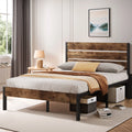 Queen Bed Frame with Wood Headboard and Footboard G26335