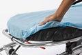 Fitted Sheet Large Barrier 40 inch x 89 inch Non-Woven Poly Blue Y356