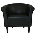 Black Faux Leather Upholstered Club Chair H245
