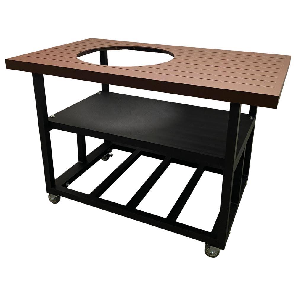 52 in. Aluminum Grill Cart Table with Locking Wheels T553